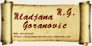 Mlađana Goranović vizit kartica